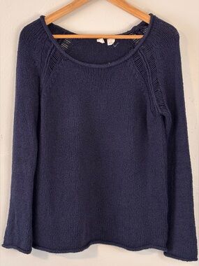 Anthropologie MOTH Navy Blue Knit Sweater Women’s Small